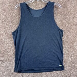 Vuori Strato Tech Tank Mens Charcoal Heather Performance Workout Top Size Medium